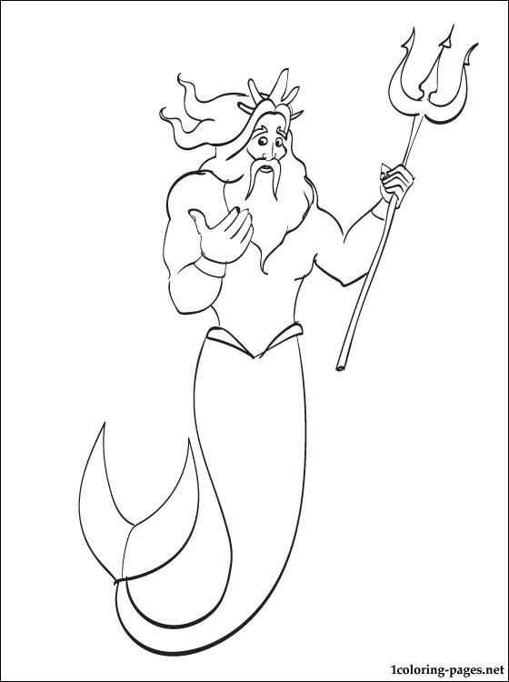560x750 King Triton Coloring Page Coloring Pages