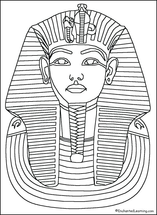 550x752 Colorear King Tut King Tut Gold Sarcophagus Of Ancient Coloring