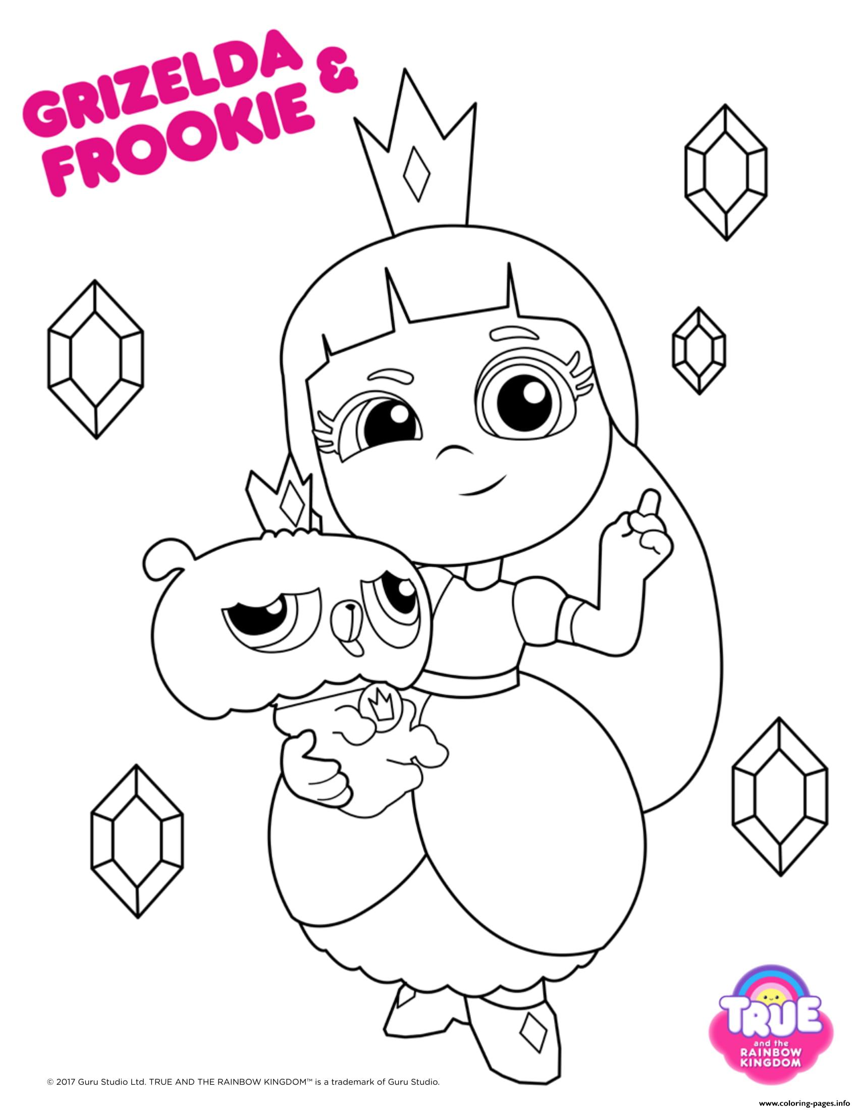 1700x2200 Grizelda Frookie 1 True And The Rainbow Kingdom Coloring Pages