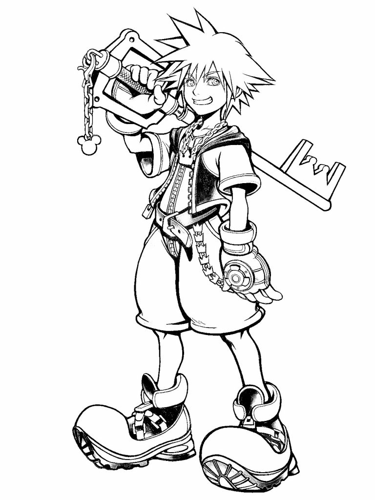768x1024 Impressive Kingdom Hearts Coloring Pages 41