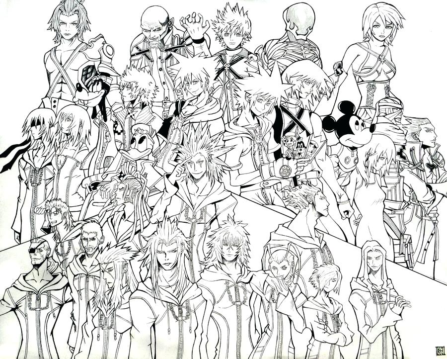 900x722 Kingdom Hearts Coloring Page Amazing Kingdom Hearts Coloring Pages