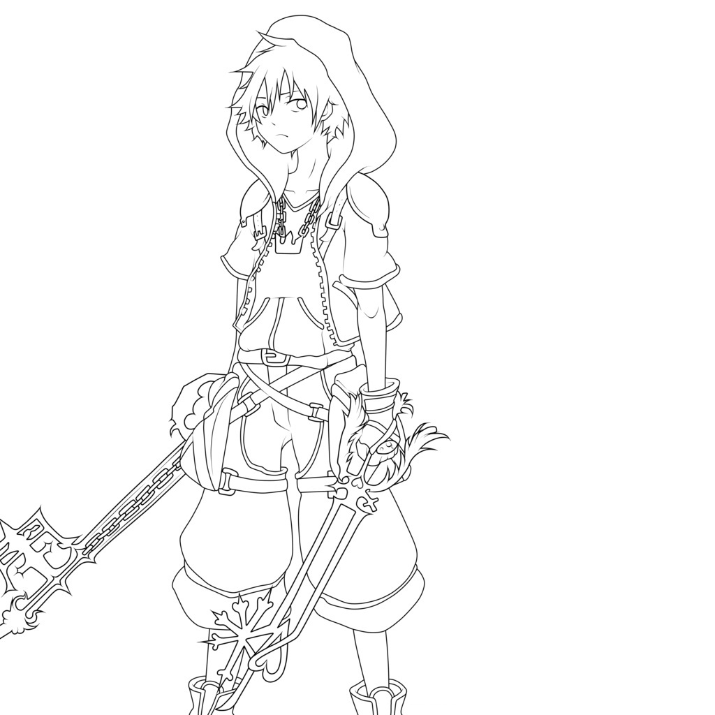 1024x1024 New Kingdom Hearts Coloring Pages 15