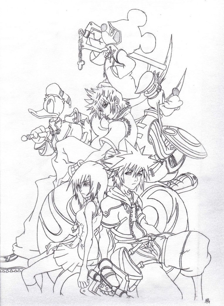 764x1045 Kingdom Hearts Coloring Pages Kingdom Hearts 2 Coloring Pages