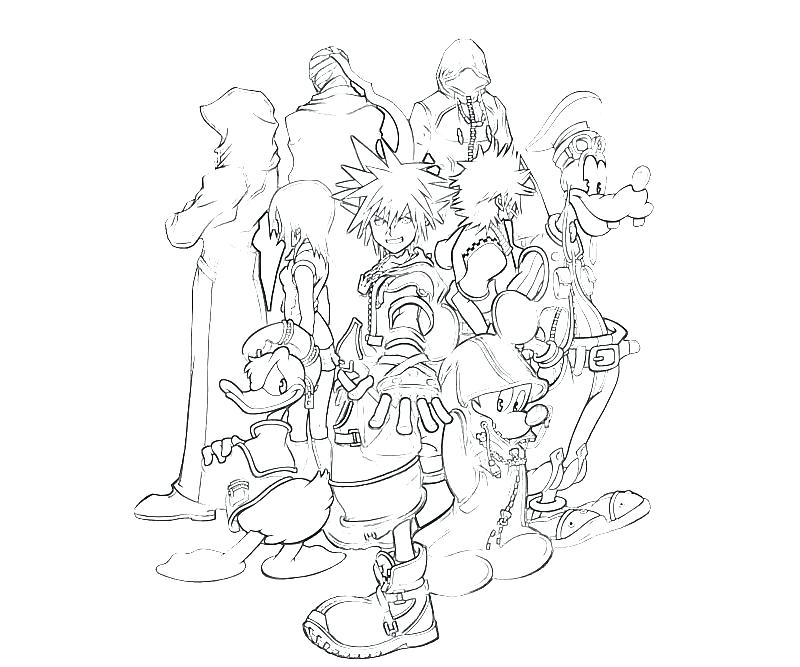 800x667 Kingdom Hearts Coloring Pages