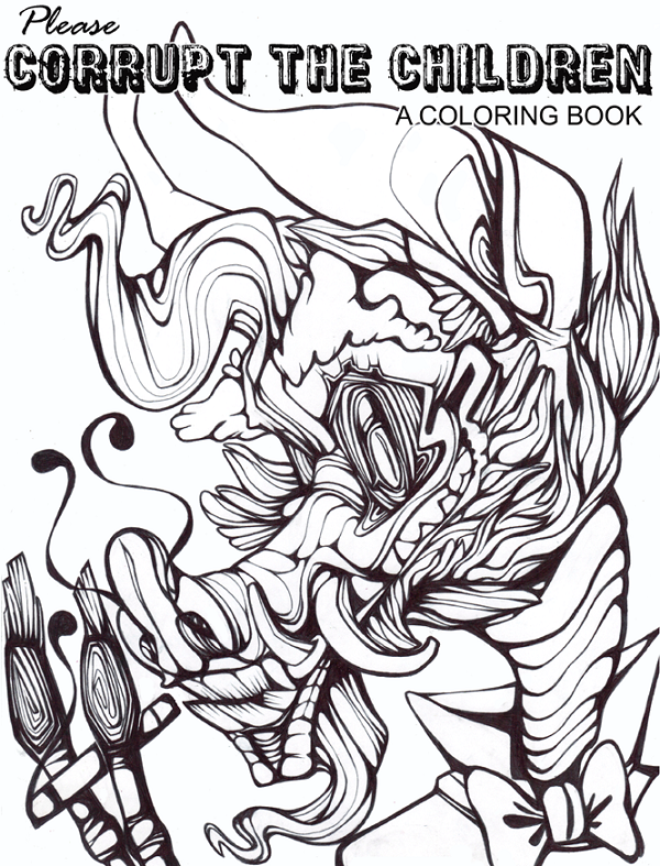 600x787 Coloring Book Cover By Malkyru