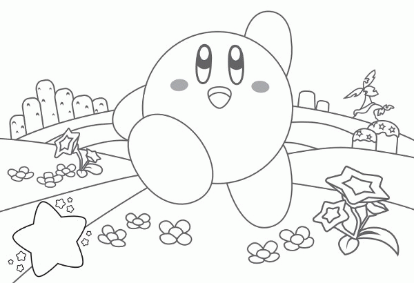 600x410 Kirby Coloring Pages Coloring Pages For Kids