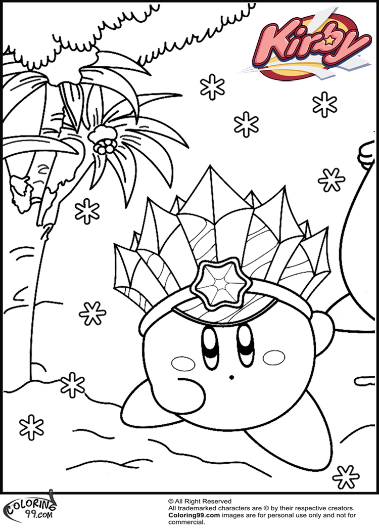 750x1050 Kirby Coloring Pages Team Colors
