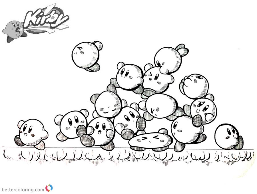 900x680 Kirby Coloring Pages Inktober Kirby Mass Attack