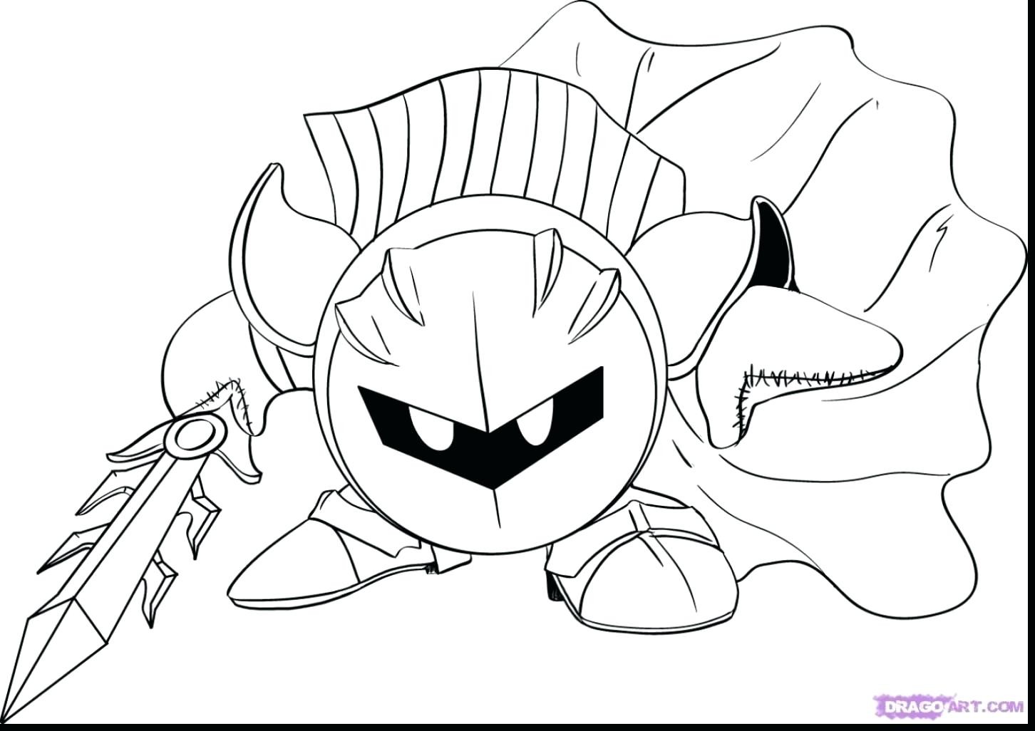 1452x1026 Kirby Meta Knight Coloring Pages Printable New Nintendo Kirby