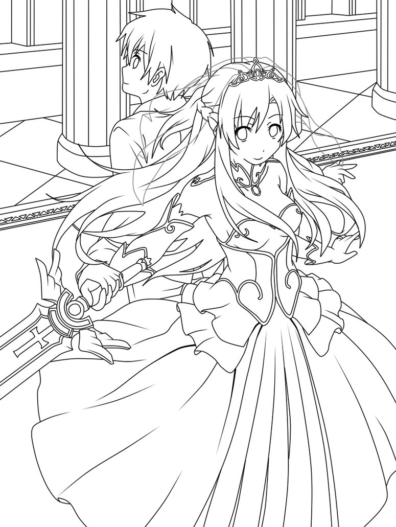 775x1031 Sword Art Online Coloring Pages Lovely Sword Art Line Kirito