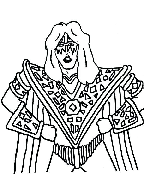 600x776 Kiss Band Coloring Pages