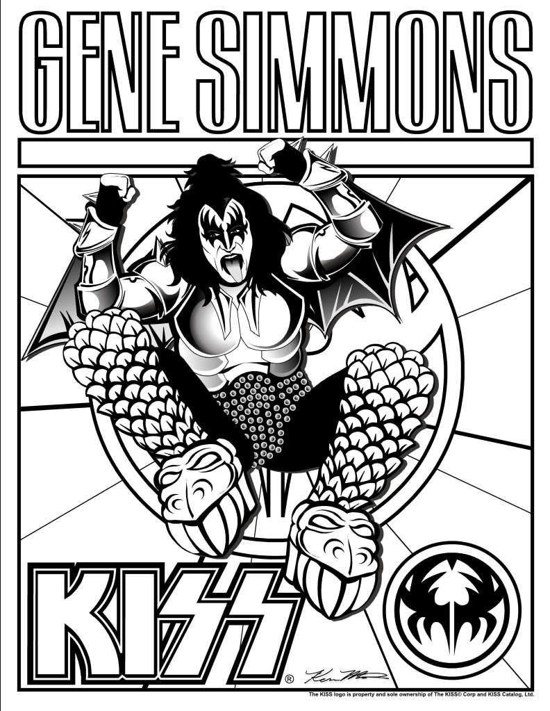 792x1023 Kiss Band Coloring Pages Ziho Throughout Linefa Kiss Band Coloring