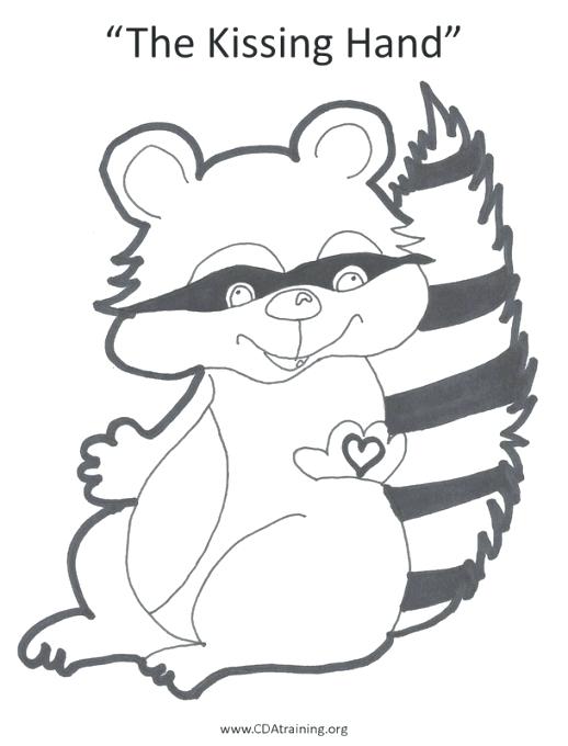 518x680 The Kissing Hand Coloring Page Printable Coloring Within