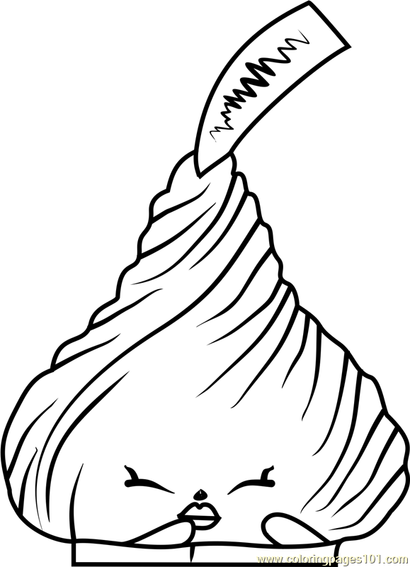 579x800 Choc Kiss Shopkins Coloring Page