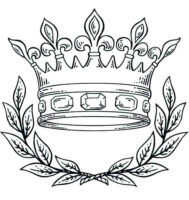 736x782 Queen Crown Coloring Pages Fish Wearing A Crown With Kissing Lips
