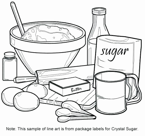 480x450 Cooking Amp Baking Coloring Pages Kitchen Coloring Pages Free