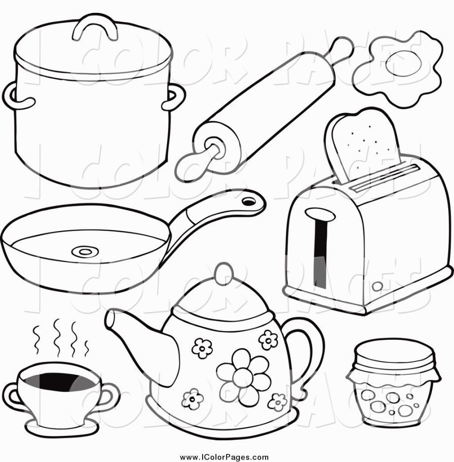 921x938 Kitchen Coloring Page Coloring Pages Kitchens
