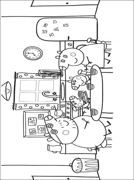 560x750 Peppa's Pig Kitchen Coloring Page Coloring Pages Coloring 3