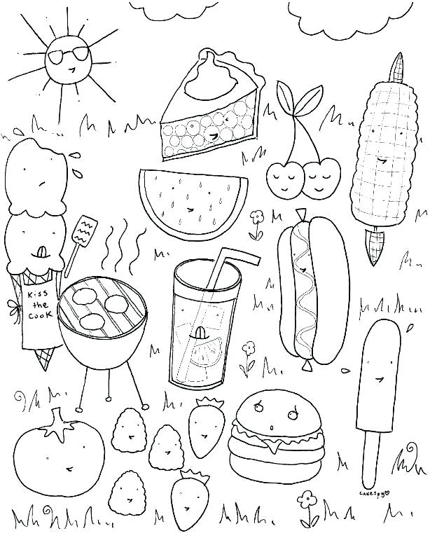 Kitchen Utensils Coloring Pages