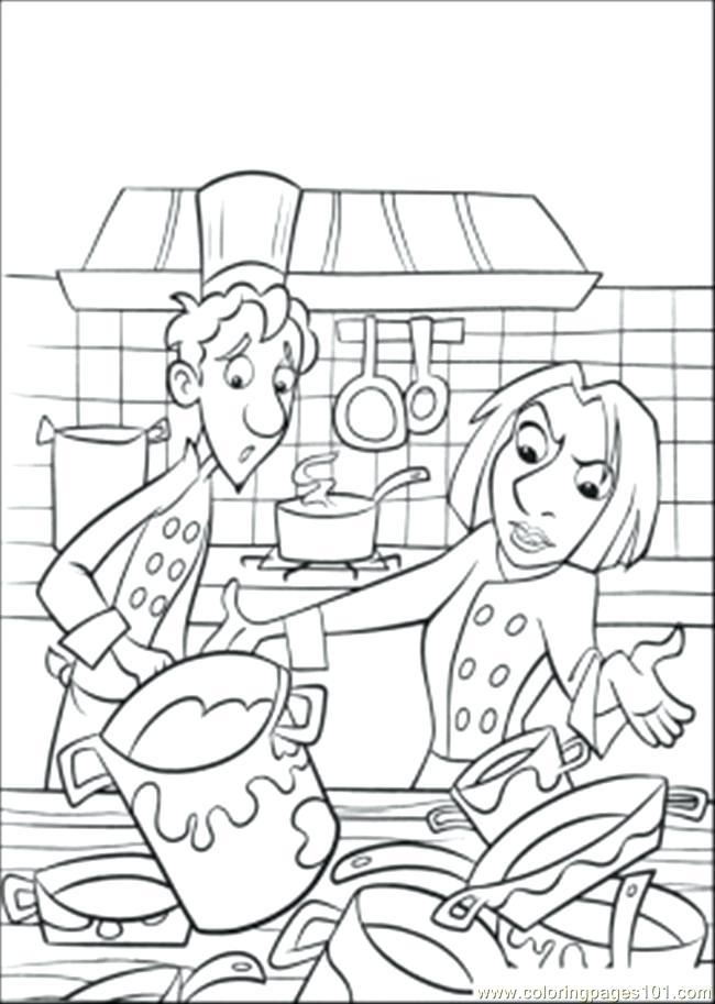 650x913 Kitchen Coloring Page All Is Dirty In The Kitchen Coloring Page