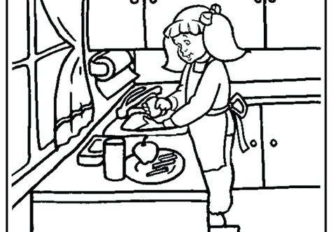 476x333 Coloring Page Kitchen Also Download Large Image Kitchen Safety