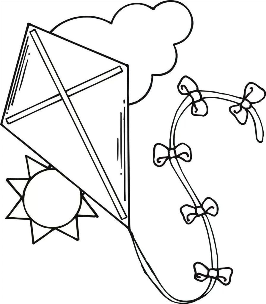 Kite Coloring Page