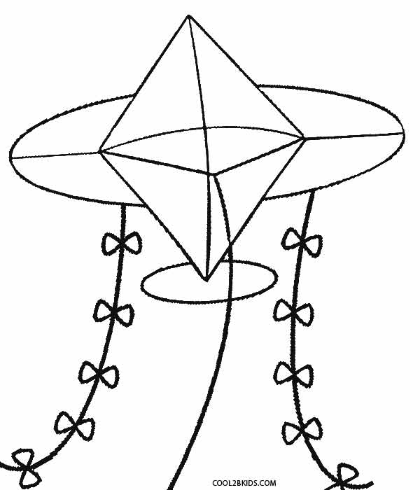 600x700 Printable Kite Coloring Pages For Kids Cool2bkids