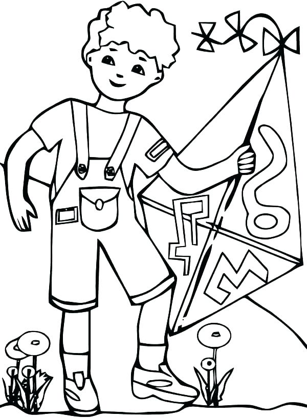 600x817 Coloring Pages Of Kites Coloring Pages Kite Flying Kites Coloring