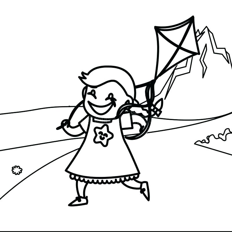 800x800 Fly Coloring Page Kite Coloring Page Patriotic Coloring Page