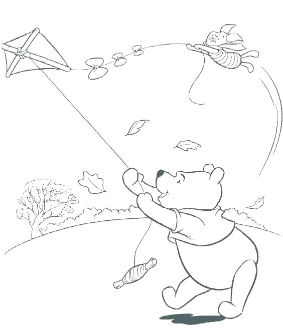 564x655 Baby Pooh Bear Coloring Pages Pooh Coloring Pictures Kite Coloring