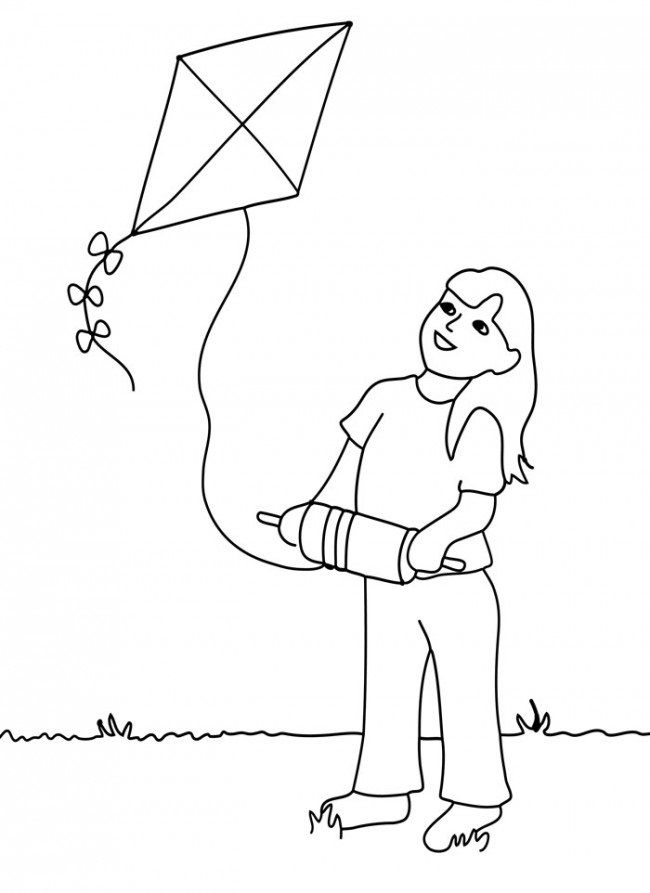 650x893 Free Printable Kite Coloring Pages For Kids Kites