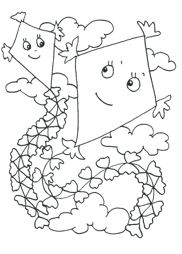 600x834 Kites Coloring Pages Kites Coloring Pages Kites Coloring Pages