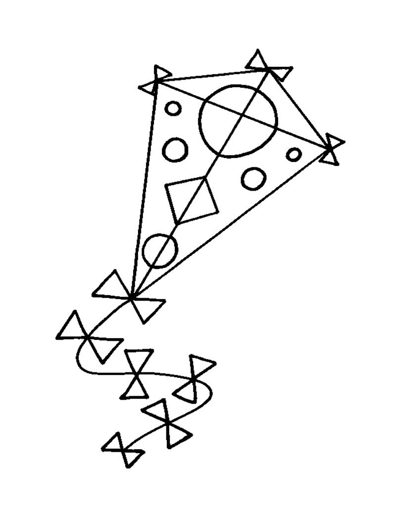 794x1054 Coloring Pages Of Kite Flying Copy Free Printable Kite Coloring