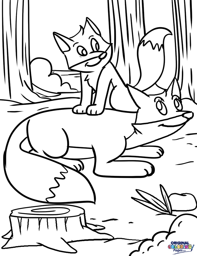 815x1056 Foxes 2 Baby Fox Coloring Pages