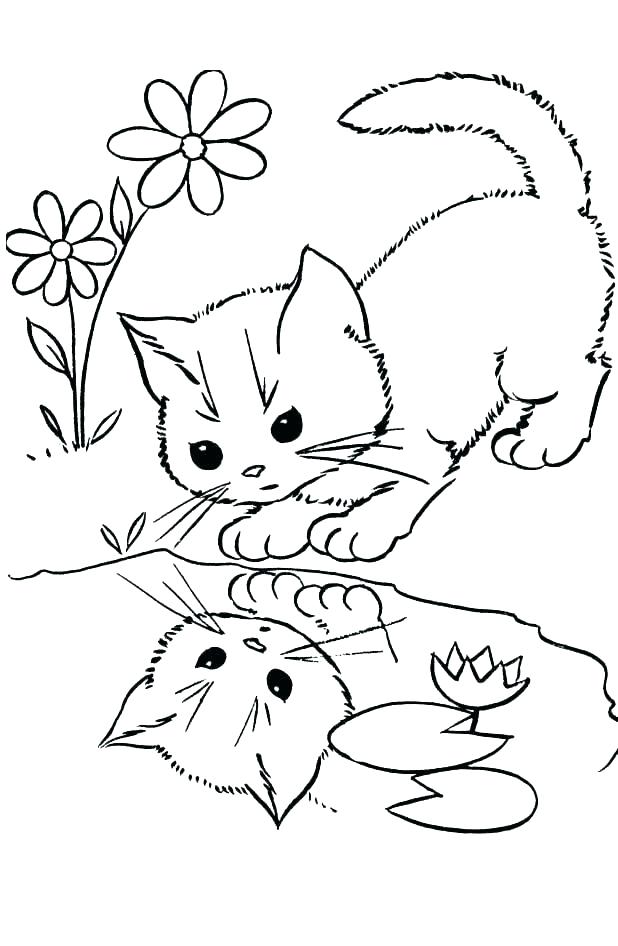 618x946 Kitten Coloring Pages Cute Cat Coloring Page Cute Kitty Coloring
