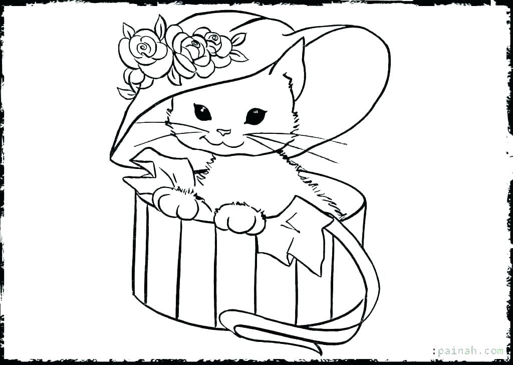 1024x728 Kitten Coloring Pages For Adults Kitten Coloring Pages For Adults