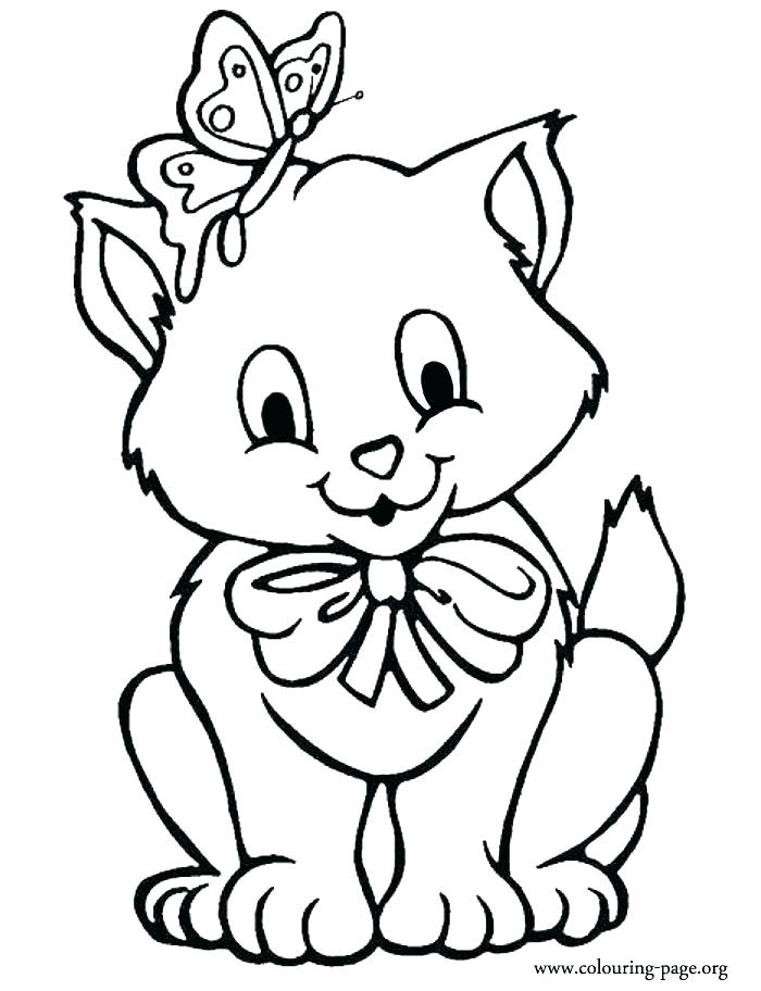 700x912 Kittens Coloring Pages Printable Drawn Kitten Coloring Page 5