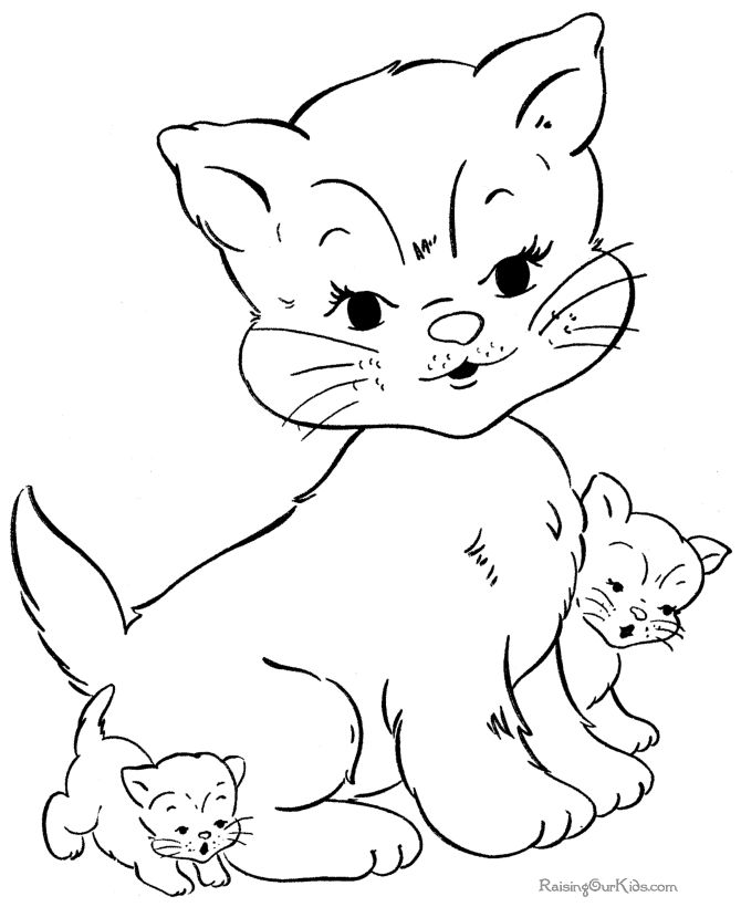 Kitten Coloring Pages To Print Out