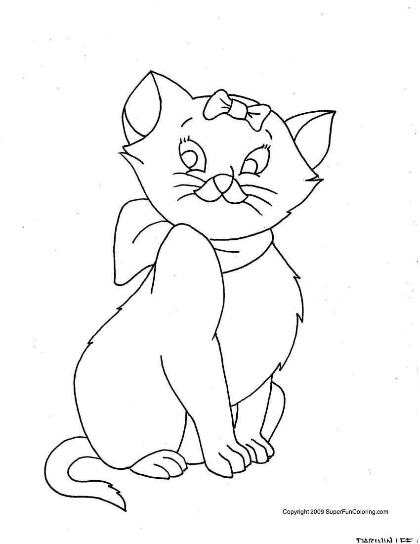Kitty Cat Printable Coloring Pages