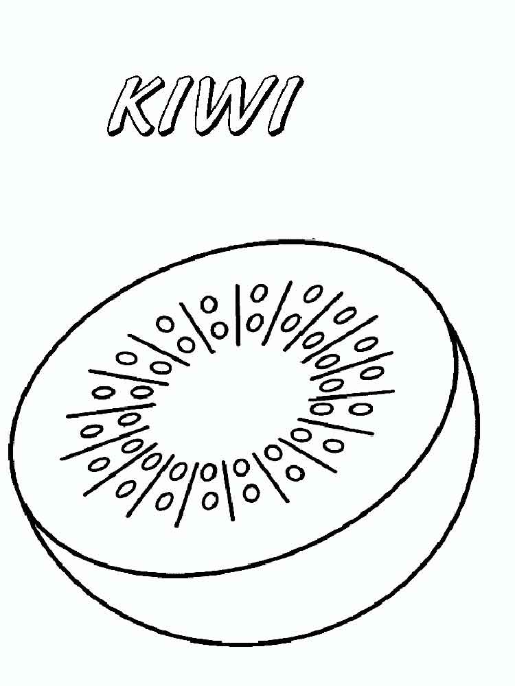 750x1000 Kiwi Fruit Coloring Pages. Download And Print Kiwi Fruit Coloring