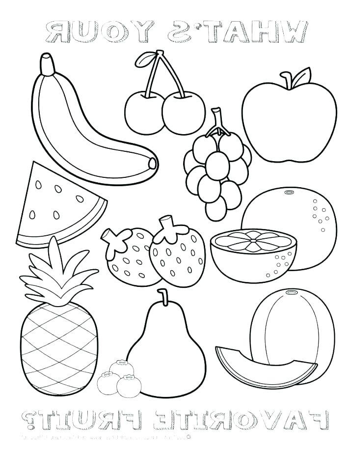 711x920 Coloring Pages Fruits Coloring Pages Of Fruits Fruit Coloring