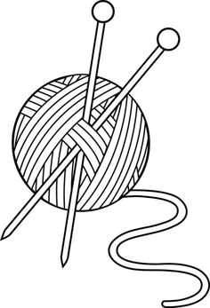 Knitting Coloring Pages