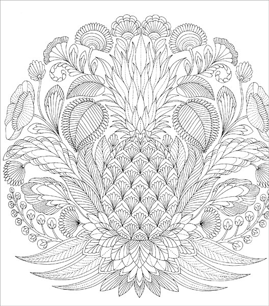528x600 Tropical World Coloring Book From Knitting By Millie