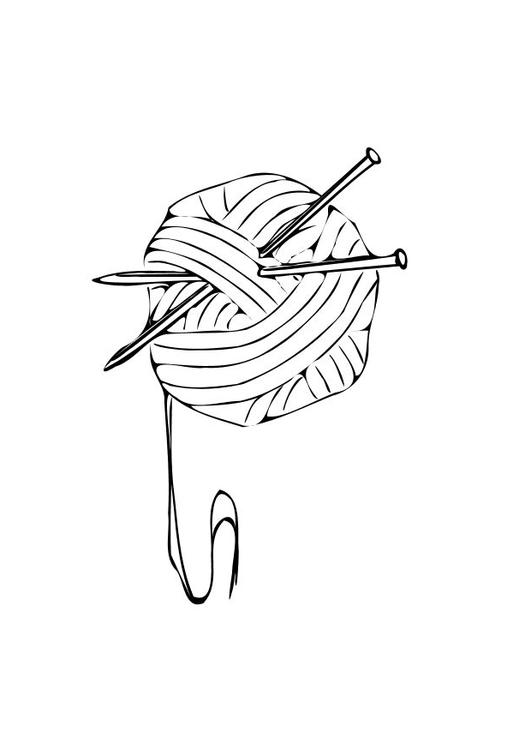 531x750 Coloring Page Knitting