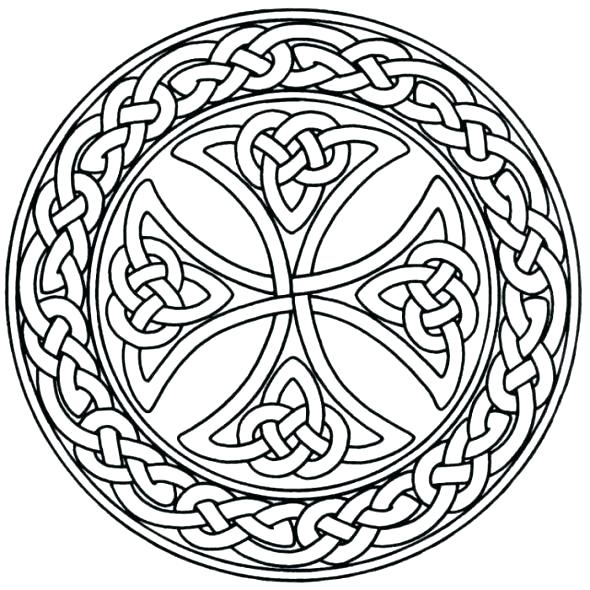590x590 Celtic Knot Coloring Pages Celtic Cross Coloring Pages Cross