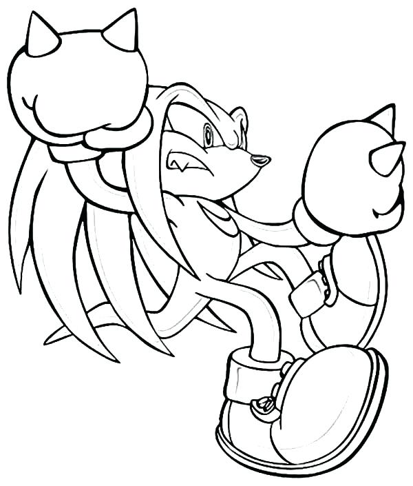 600x705 Knuckles Coloring Pages Knuckles Coloring Pages Pics Of Sonic
