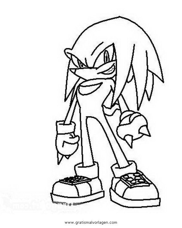 640x800 Sonic Knuckles Coloring Pages 10 Pics Of Sonic Knuckles Coloring