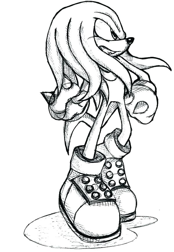 600x869 Knuckles Coloring Pages Sonic Color Page Sonic Coloring Pages
