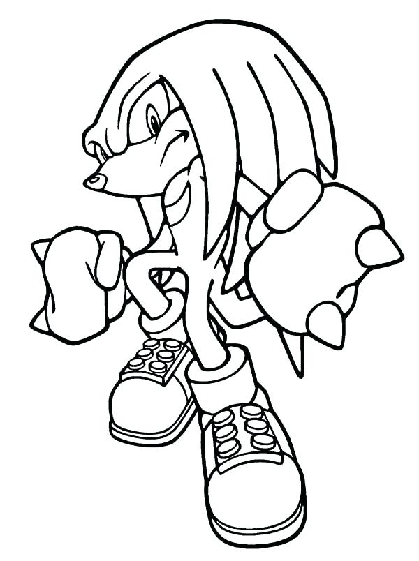 600x804 Knuckles Coloring Pages Sonic The Hedgehog Coloring Pages Sonic