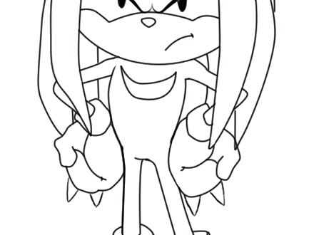440x330 Knuckles The Echidna Coloring Pages Knuckles The Echidna Coloring